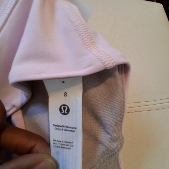 Lululemon Energy High- Neck Longline Bra Zip In Flush Pink Size 8 NWT - Picture 2 of 3
